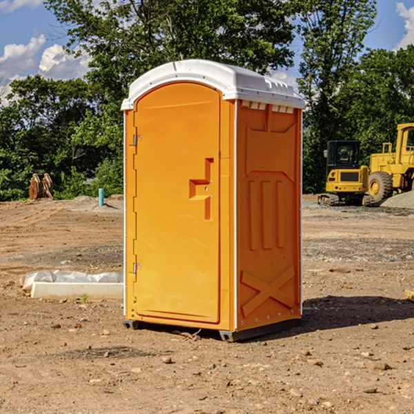 how often are the portable restrooms cleaned and serviced during a rental period in Etlan VA